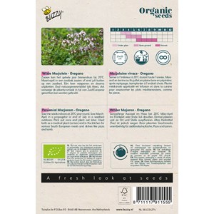 Buzzy organic marjolaine vivace – oregano - bio semences - ca. 0,1 gr