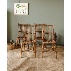 Lot de 4 chaises en rotin n°899