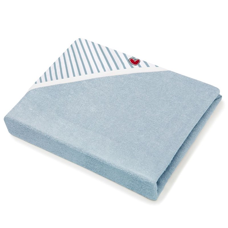 Babytolove - Serviette tablier de bain papillon marinière
