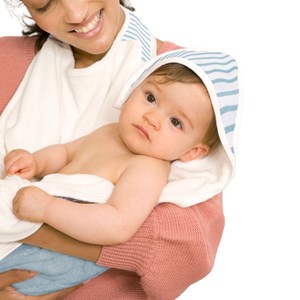 Serviette tablier de bain papillon marinière