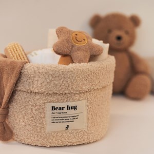 Panier de toilette boucle naturel (14 x 18 cm)