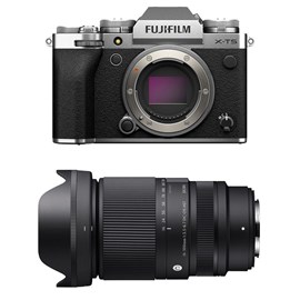 Fujifilm x-t5 silver + sigma 16-300mm f3.5-6.7 dc os contemporary