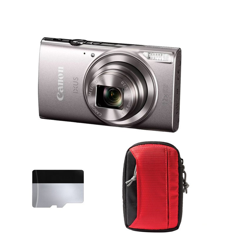 Canon compact ixus 285 hs a silver + sac + carte sd 8go