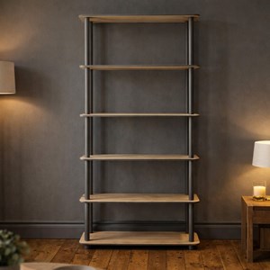 Viza étagère contemporaine effet chêne - 6 niveaux
