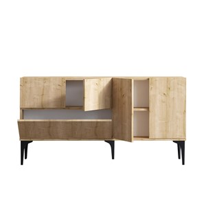 Nilo buffet design 5 portes couleur chêne – 150 cm