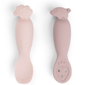 Lot de 2 premières cuillères tiny farm rose