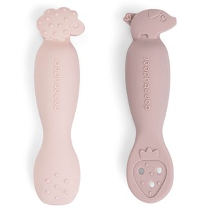 Lot de 2 premières cuillères tiny farm rose