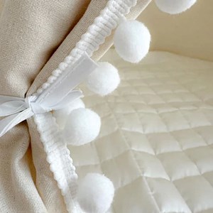 Tente enfant château de fée avec tapis - blanc