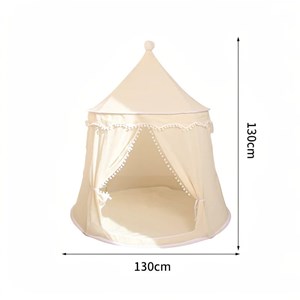 Tente enfant château de fée avec tapis - blanc