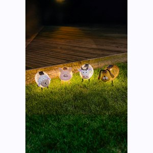 Lot 4 animaux solaires métal h20cm