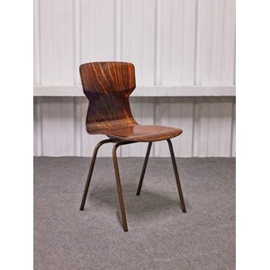 Lot de 4 chaises en bois zébré n°1135