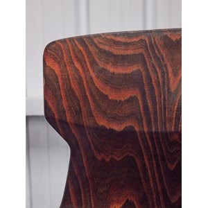 Lot de 4 chaises en bois zébré n°1135