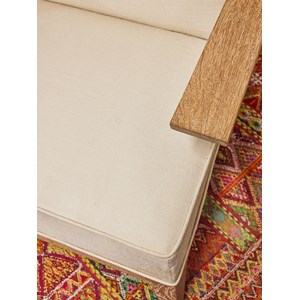 Fauteuil en chêne et tissu n°738