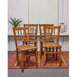 Lot de 4 chaises bistrot en bois n°906