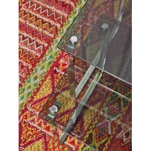 Tables gigognes en chrome et verre n°119