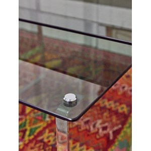 Tables gigognes en chrome et verre n°119