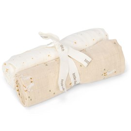 Set de 2 langes en gaze de coton little goose (70 x 70 cm)