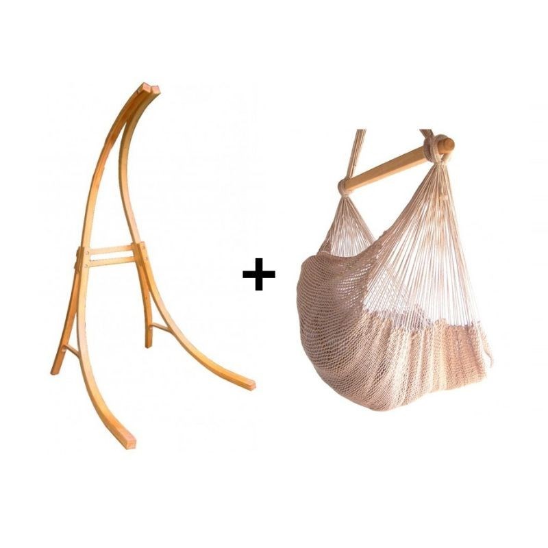 Support bois avec une chaise mexicaine