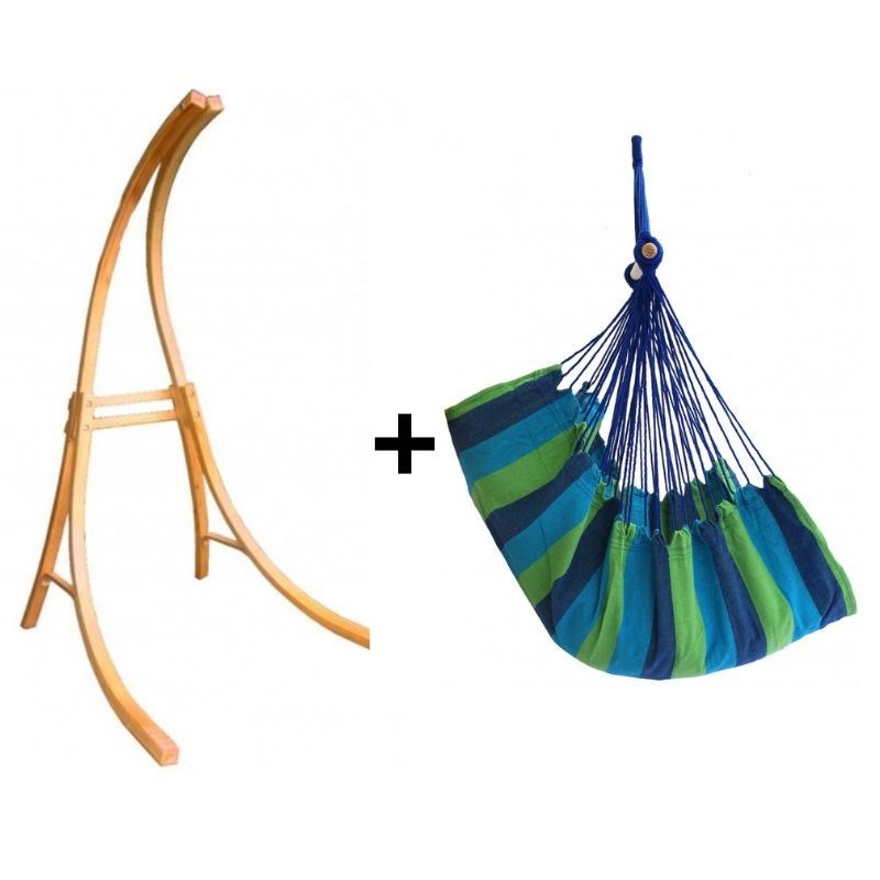 Support bois mélèze avec hamac chaise