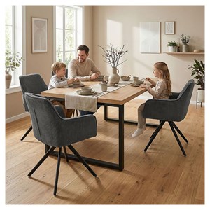 Table 160x90 cm chene - noir