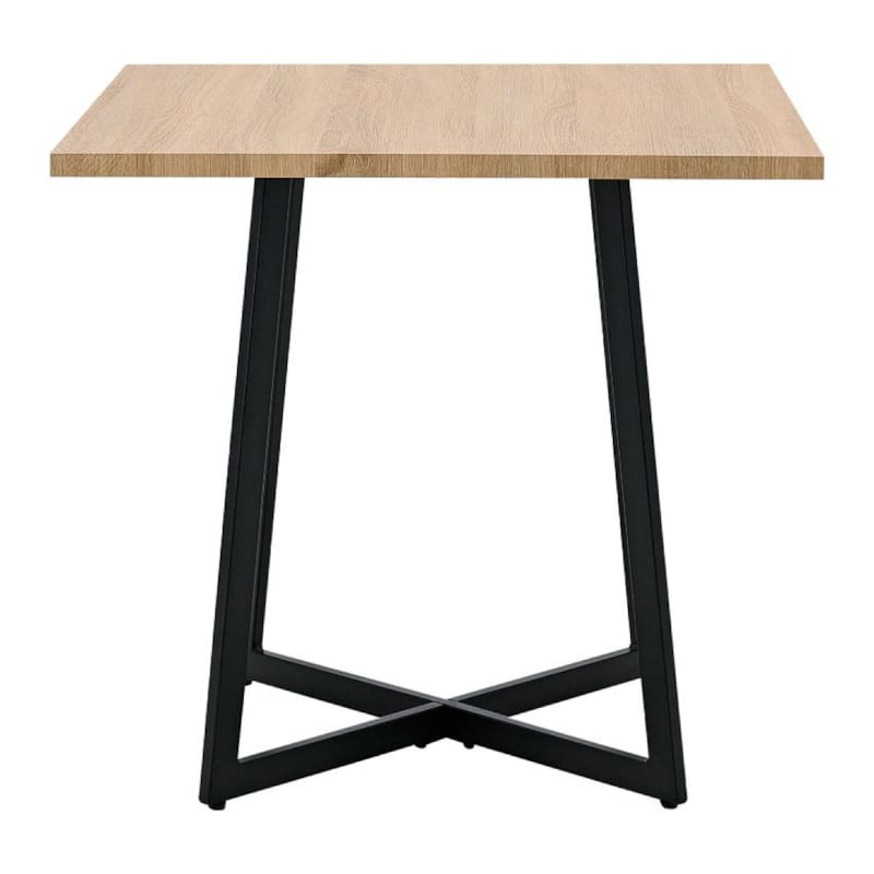 Homestyle4u - Table 80x80 cm chene - noir