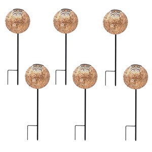 Lot de 6 balises solaires à piquer marron agadir