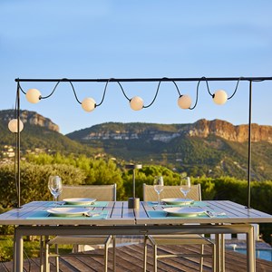 Support guirlande noir barilo