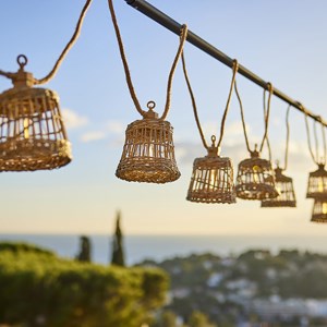 Support guirlande noir barilo