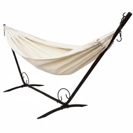 Set support en métal avec hamac simple confort écru