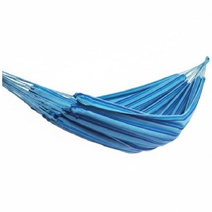 Set support en métal avec hamac simple bleu