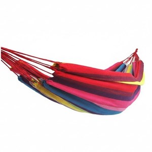 Set support en métal avec hamac simple rouge