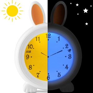 Réveil éducatif et veilleuse sleeptrainer lapin