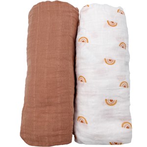 Lot de 2 draps housse en coton bio sunlight