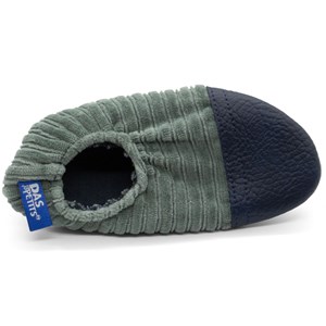 Chaussons les petits velours gris vert (pointures 18-20)