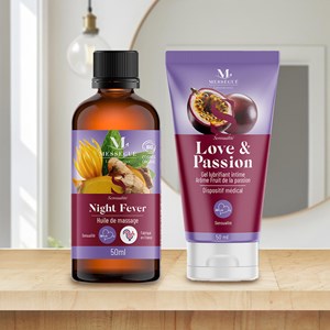Duo huile massage & lubrifiant - plaisir intime