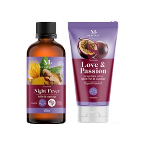 Duo huile massage & lubrifiant - plaisir intime