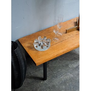 Table basse en bois et métal n°665