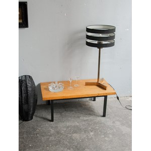 Table basse en bois et métal n°665