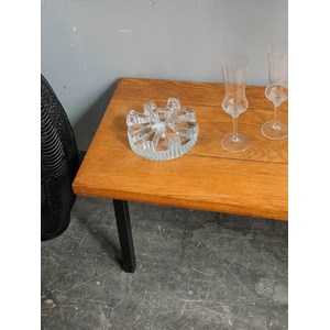 Table basse en bois et métal n°665