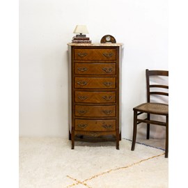 Chiffonnier louis xv en bois et marbre n°56