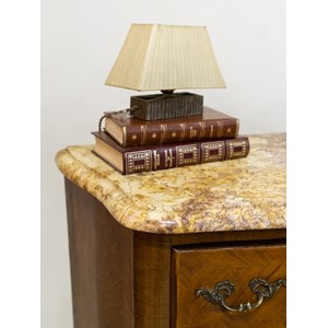 Chiffonnier louis xv en bois et marbre n°56