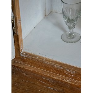 Grande vitrine en bois patiné n°122