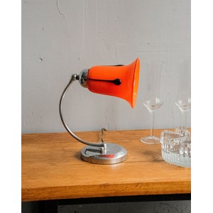 Lampe à poser orange en verre n°600