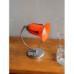 Lampe à poser orange en verre n°600