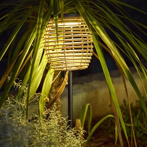 Lot de 2 balises solaires à piquer beige bavina