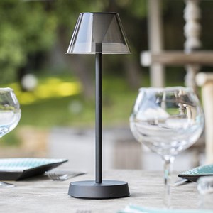 Lot de 2 lampes de table sans fil noir beverly