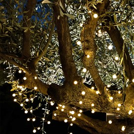 Lot de 2 guirlandes solaires blanc billy