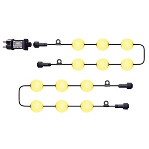 Guirlande 12 boules blanc bolly