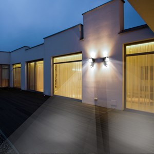 Lot de 2 projecteurs solaires sensor noir cooper