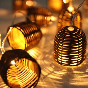 Lot de 2 guirlandes solaires marron formentera
